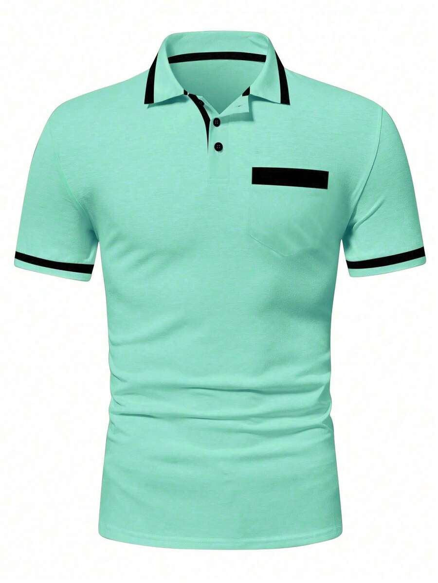 Muška formalna polo majica od pamuka sa kontrastnim detaljima