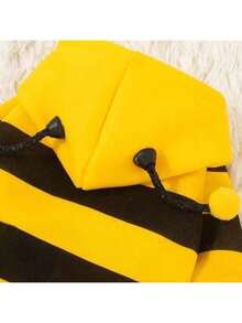 1pc Pet Hoodie, Cute Bee Design, Funny Transformation Sweatshirt For Small Cats & Dogs, Autumn/Winter Pet Clothing With Hood To Prevent Shedding