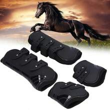 Breathable Horse Leg Gear - Shock-Absorbing PU Leather Horse Riding Boots, Durable Horse Leg Protectors Suitable For Horseback Riding, Battery-Free Equestrian Equipment