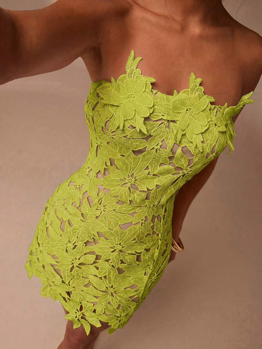 Haljina  Ukrašena 3D Cvećem Na Grudima, Elegantna Večernja Haljina