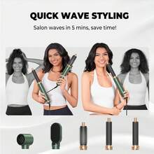 UKLISS 5-In-1 Professional Styling Brush Set (Hot Air Brush + Straightening Brush + Auto Curling Iron)