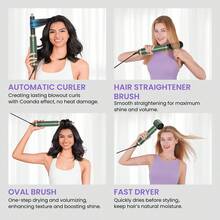 UKLISS 5-In-1 Professional Styling Brush Set (Hot Air Brush + Straightening Brush + Auto Curling Iron)