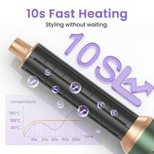 UKLISS 5-In-1 Professional Styling Brush Set (Hot Air Brush + Straightening Brush + Auto Curling Iron)