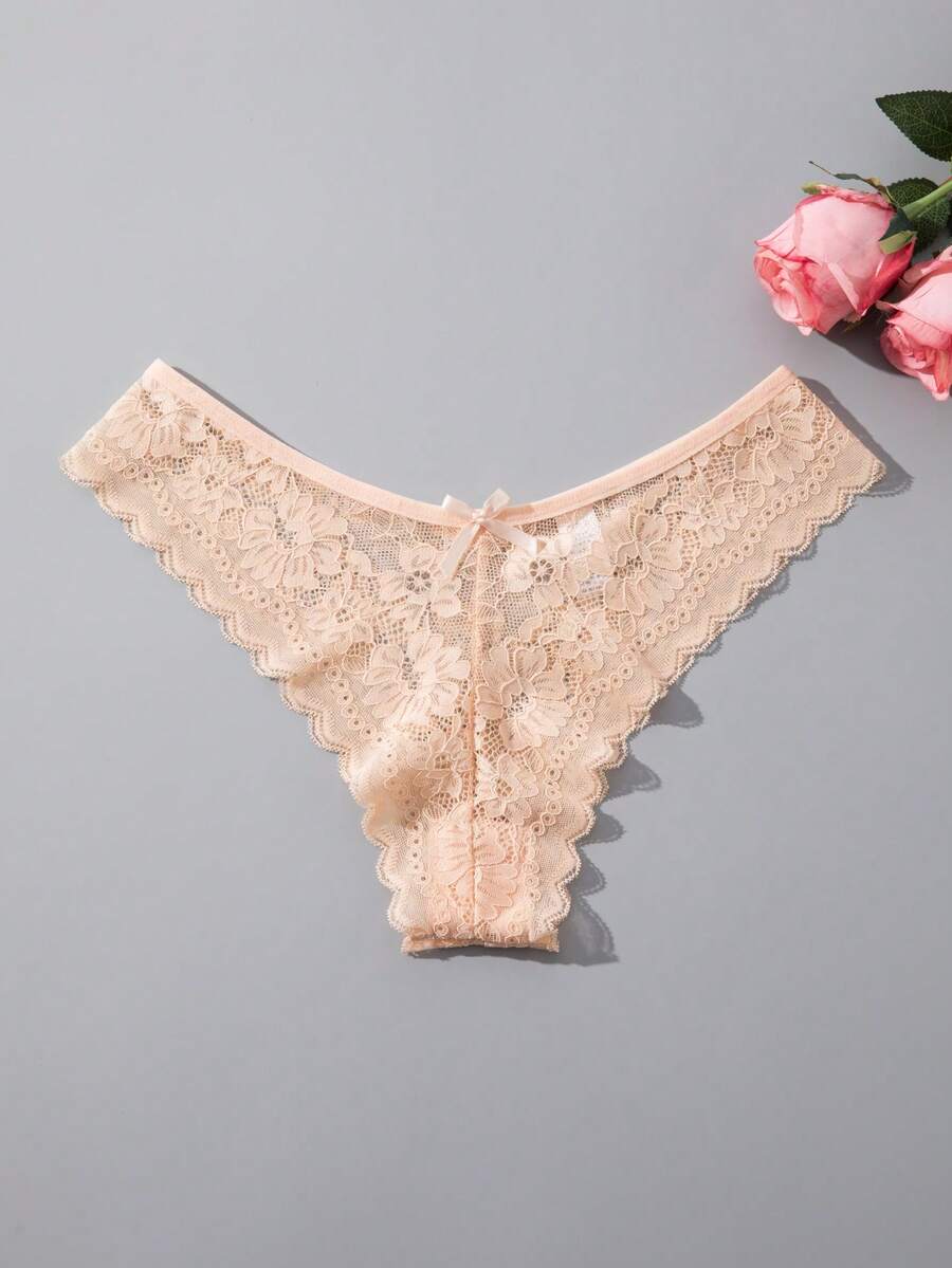 12 kom/pakovanje ženske elegantne i udobne bikini gaćice sa čipkastom ivicom