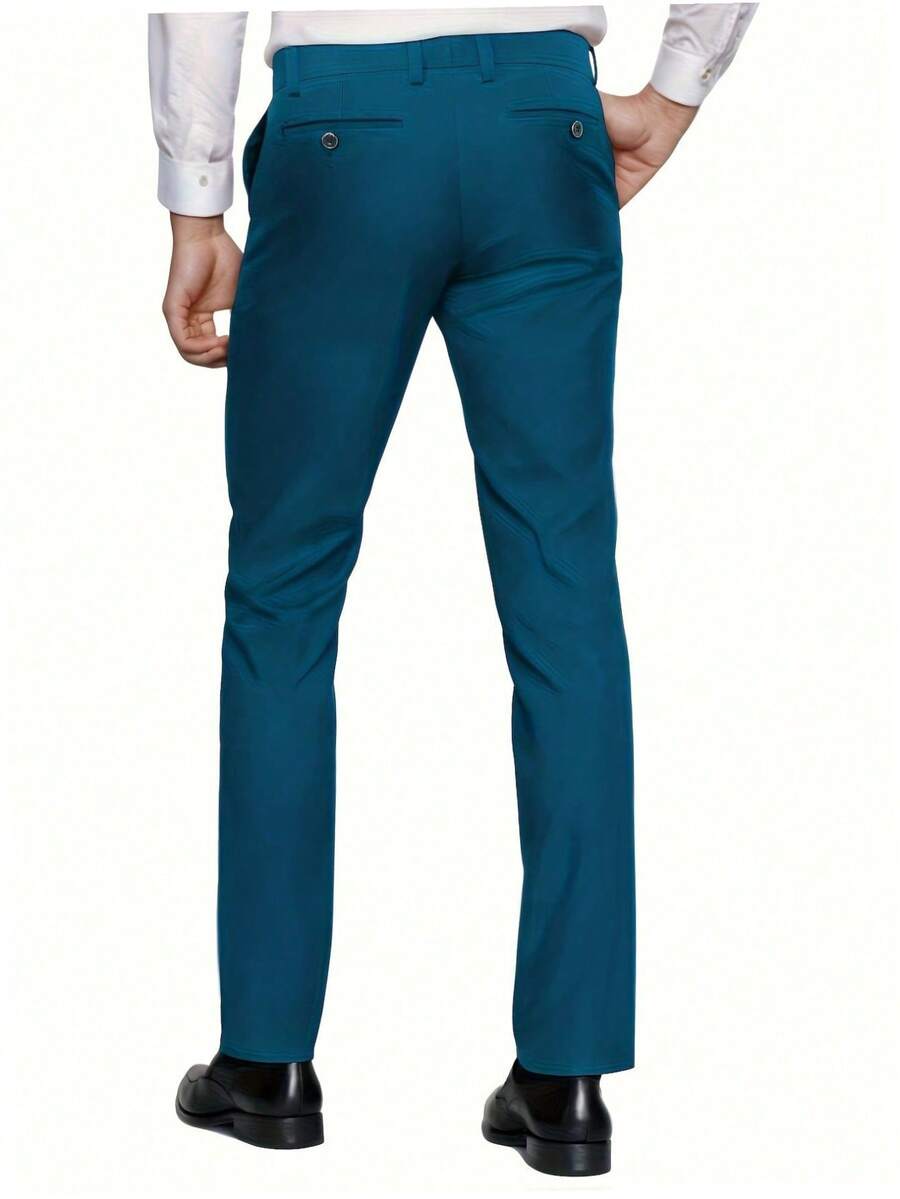 Muški poslovni komplet od 3 dela, uključuje sako, prsluk i pantalone, jednobojni, slim fit