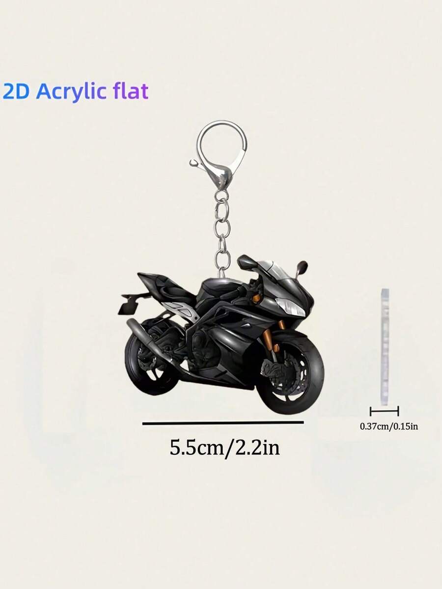 2D ravni crni akrilni privesak za motocikl
