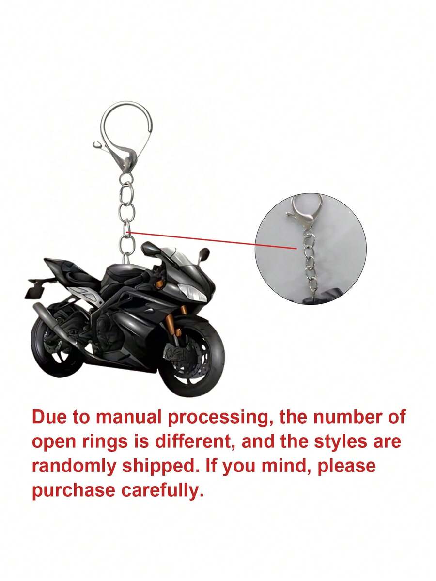 2D ravni crni akrilni privesak za motocikl