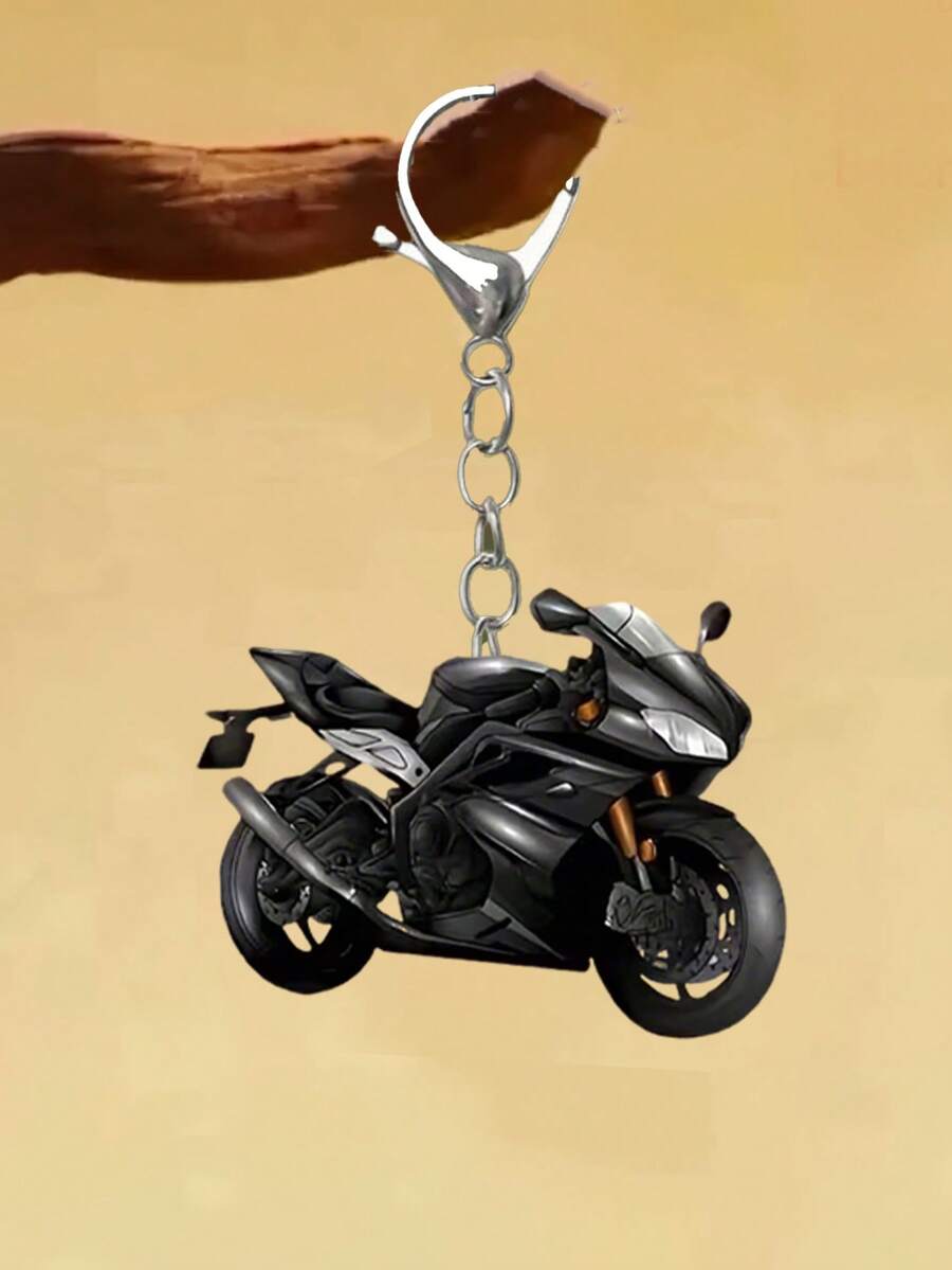 2D ravni crni akrilni privesak za motocikl