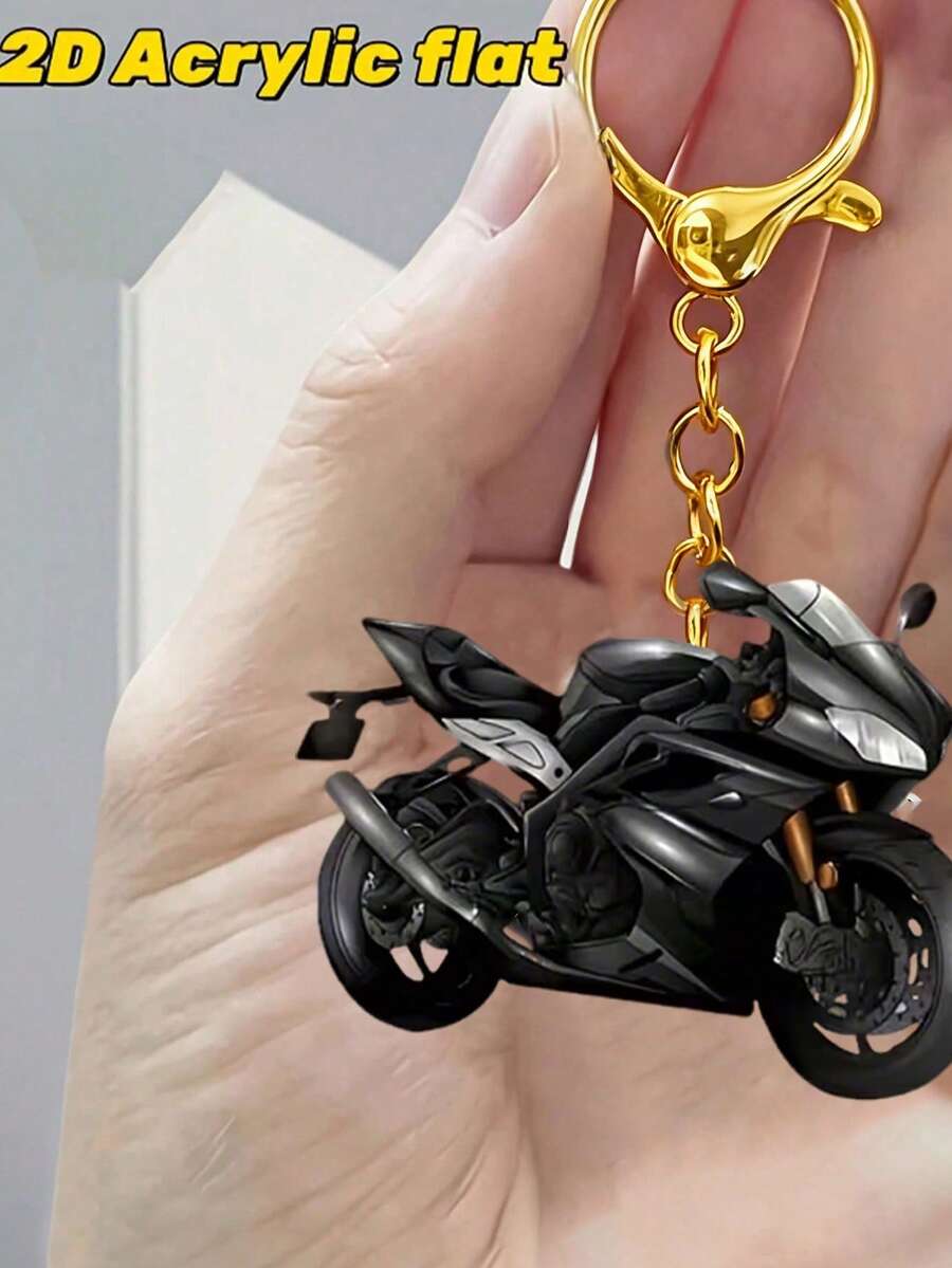 2D ravni crni akrilni privesak za motocikl