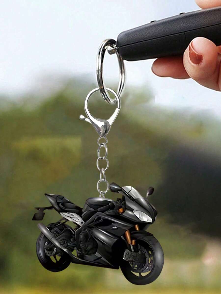 2D ravni crni akrilni privesak za motocikl