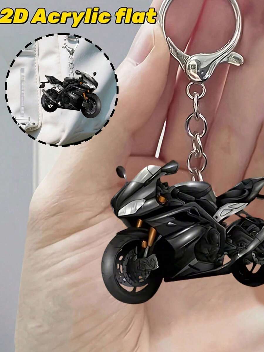 2D ravni crni akrilni privesak za motocikl