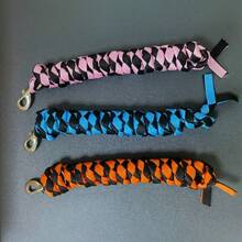 Horse Supplies - Thickened Horse Lead Rope, Large Silver Metal Buckle & Hook, 4-Strand Braided Horse Leash, Pet Leash