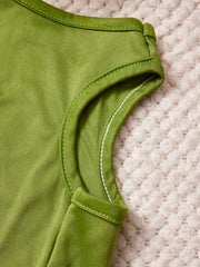 1pcLOVE MOM Love Letter Printed Pet Tank Top Grass Green Skin Friendly Breathable Pet Clothes