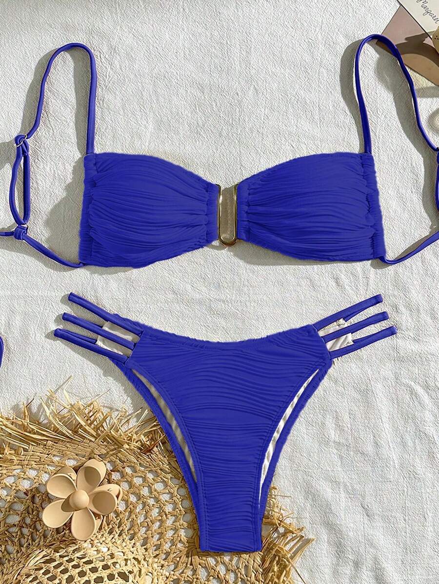 Jednobojni bikini set za žene