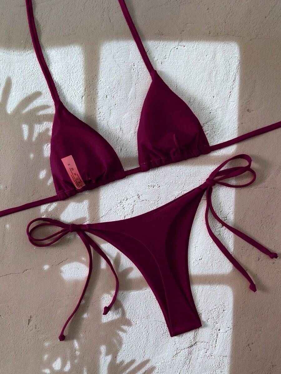 Ženski Bikini Set sa Halter Krojem i Dekoracijom od Kristala