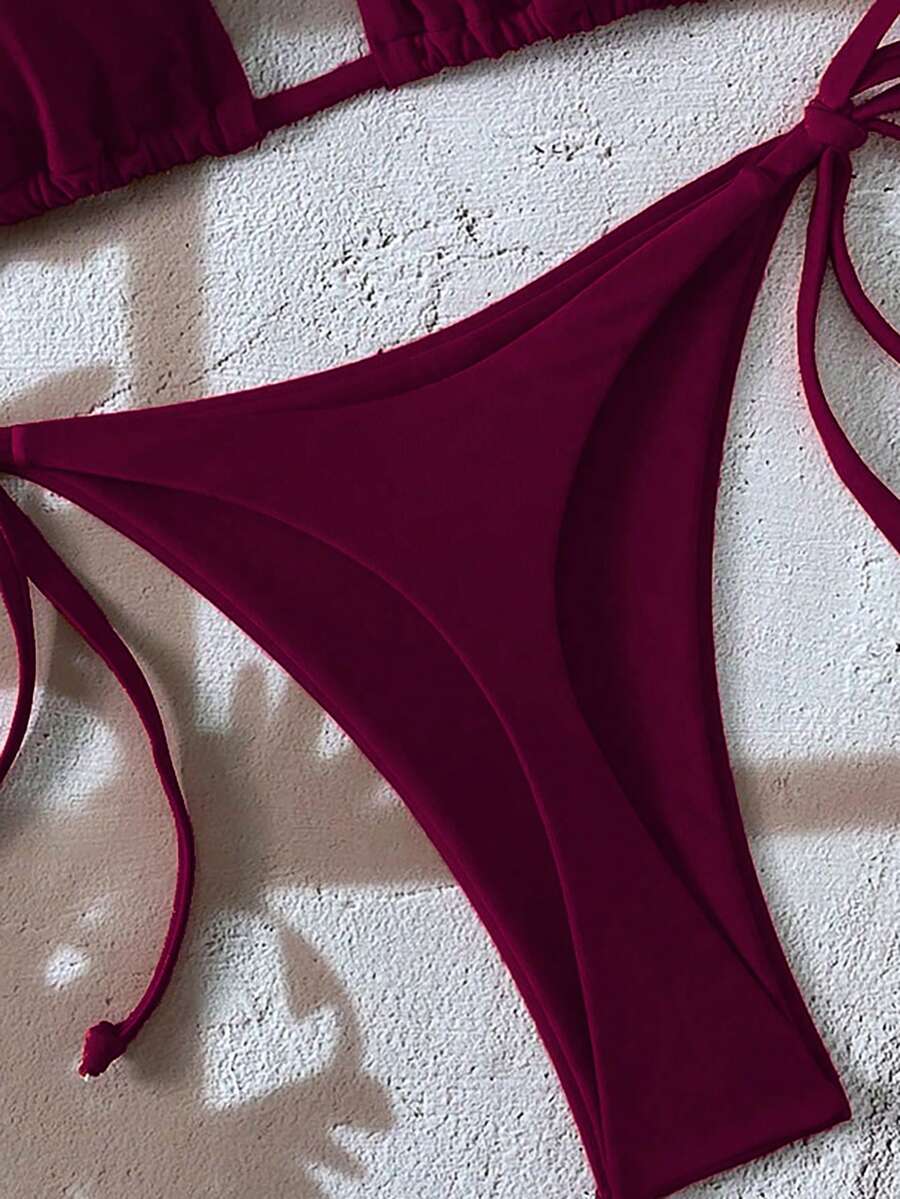 Ženski Bikini Set sa Halter Krojem i Dekoracijom od Kristala