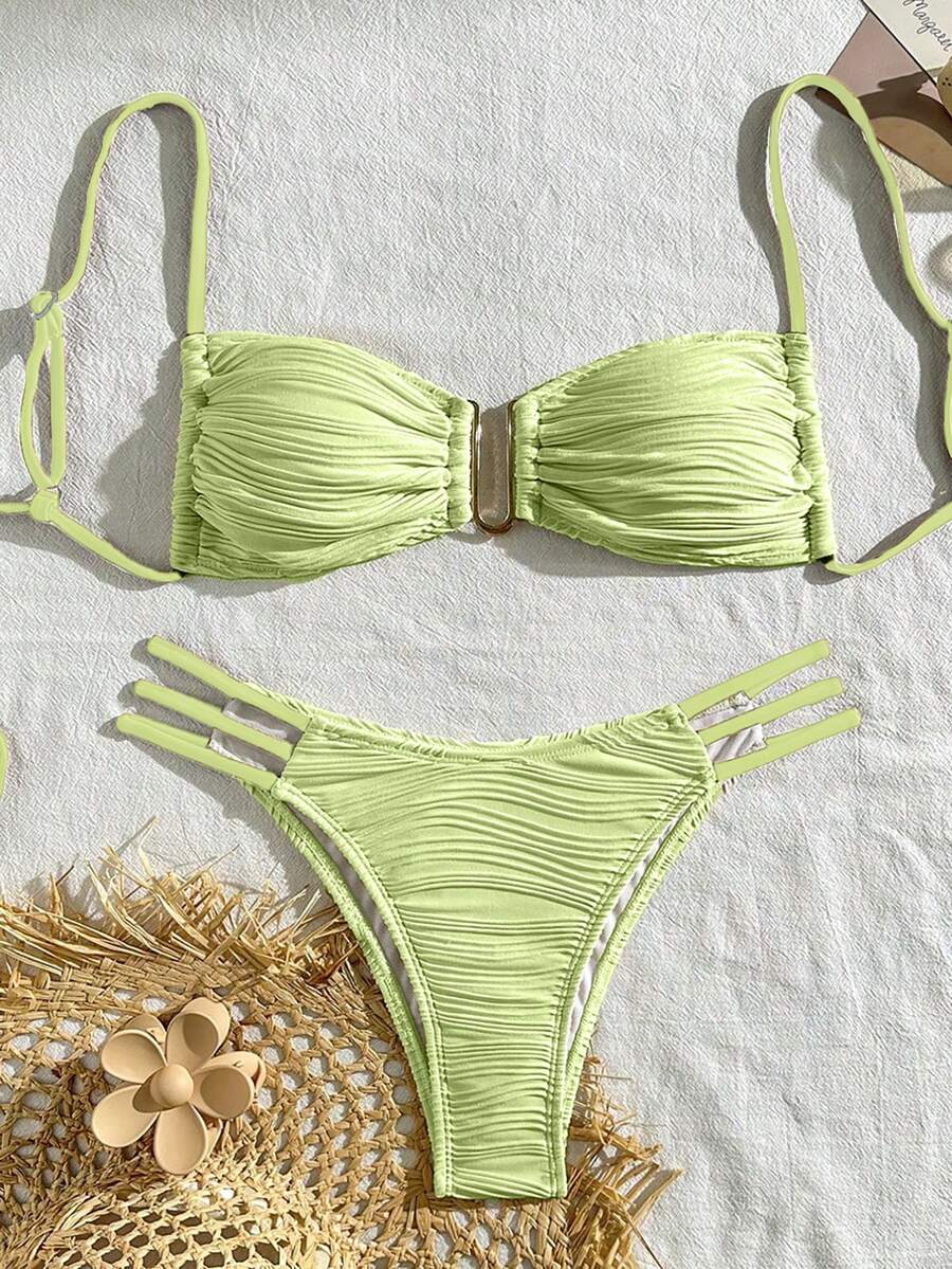 Jednobojni bikini set za žene