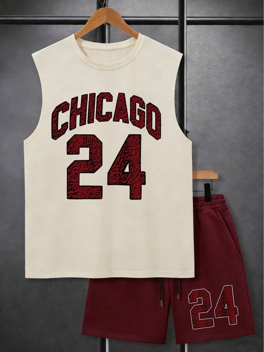 Muški ,,Chicago 24,, set , dres i majice bez rukava, sportski ležerni