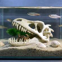 3D Dinosaur Skull Aquarium Decor, Fish Hiding Cave, Reptile Habitat Decoration, Realistic Skull Suitable For Fish Tank And Aquatic Plant Landscape