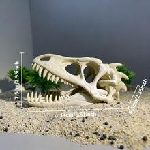 3D Dinosaur Skull Aquarium Decor, Fish Hiding Cave, Reptile Habitat Decoration, Realistic Skull Suitable For Fish Tank And Aquatic Plant Landscape