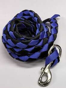 Horse Supplies - Thickened Horse Lead Rope, Large Silver Metal Buckle & Hook, 4-Strand Braided Horse Leash, Pet Leash