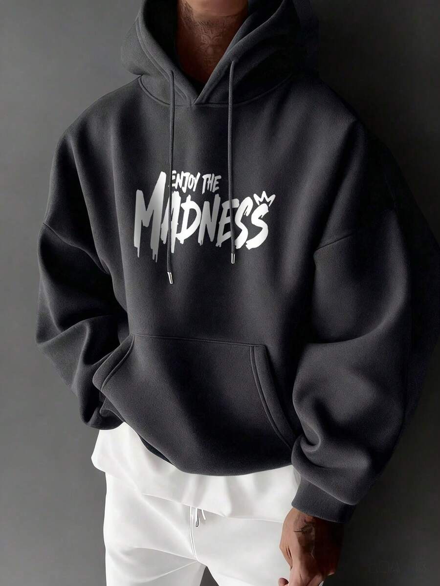 Muški ležerni modni street hoodie duks za ekstremne sportove sa crtanim printom