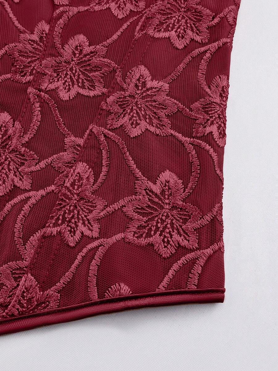 Elegantna Vintage Majica sa Čipkom i Kvadratnim Ovratnikom