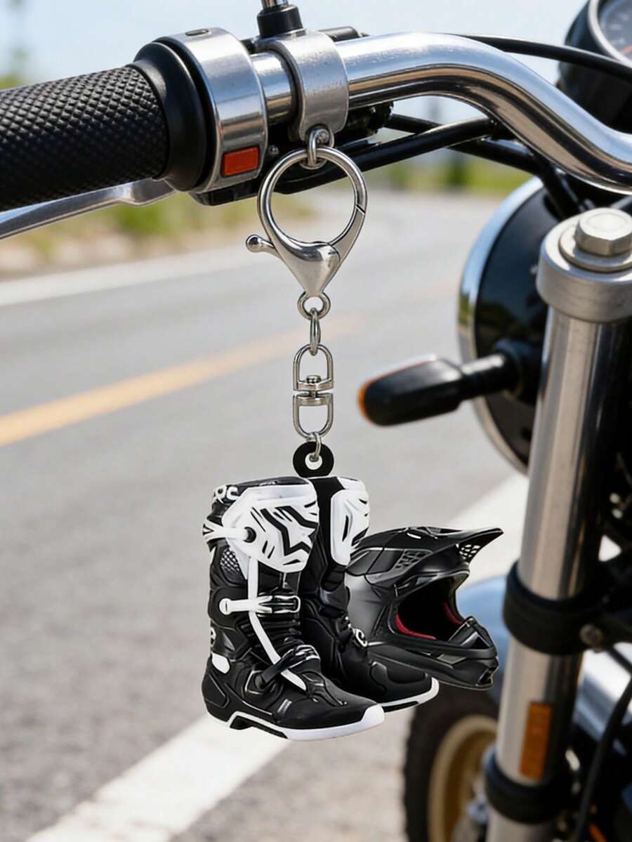 2D ravni crni akrilni privesak za motocikl