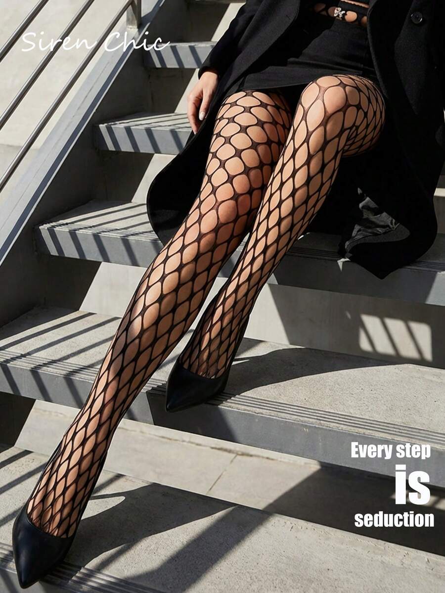 1 komad seksi pocepane mrežaste čarape