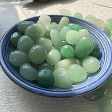 100g High Quality Natural Smooth Green Donglinggun Pebbles, Suitable For Succulent Planters, Cacti, Bonsai, Vase Filler, Potted Plants, Aquarium And Glass Containers. Ideal For Home Decor And Creative Indoor/Outdoor Design.