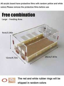 Infinite Expansion Ant Farm Acrylic Ant Nest With Feeding Area Gypsum Pet Ant Hill Workshop Ant House Moisturizing Water Tower Education Ant Feeding Box And Children's Workshop Perfect Gift For Entomologists