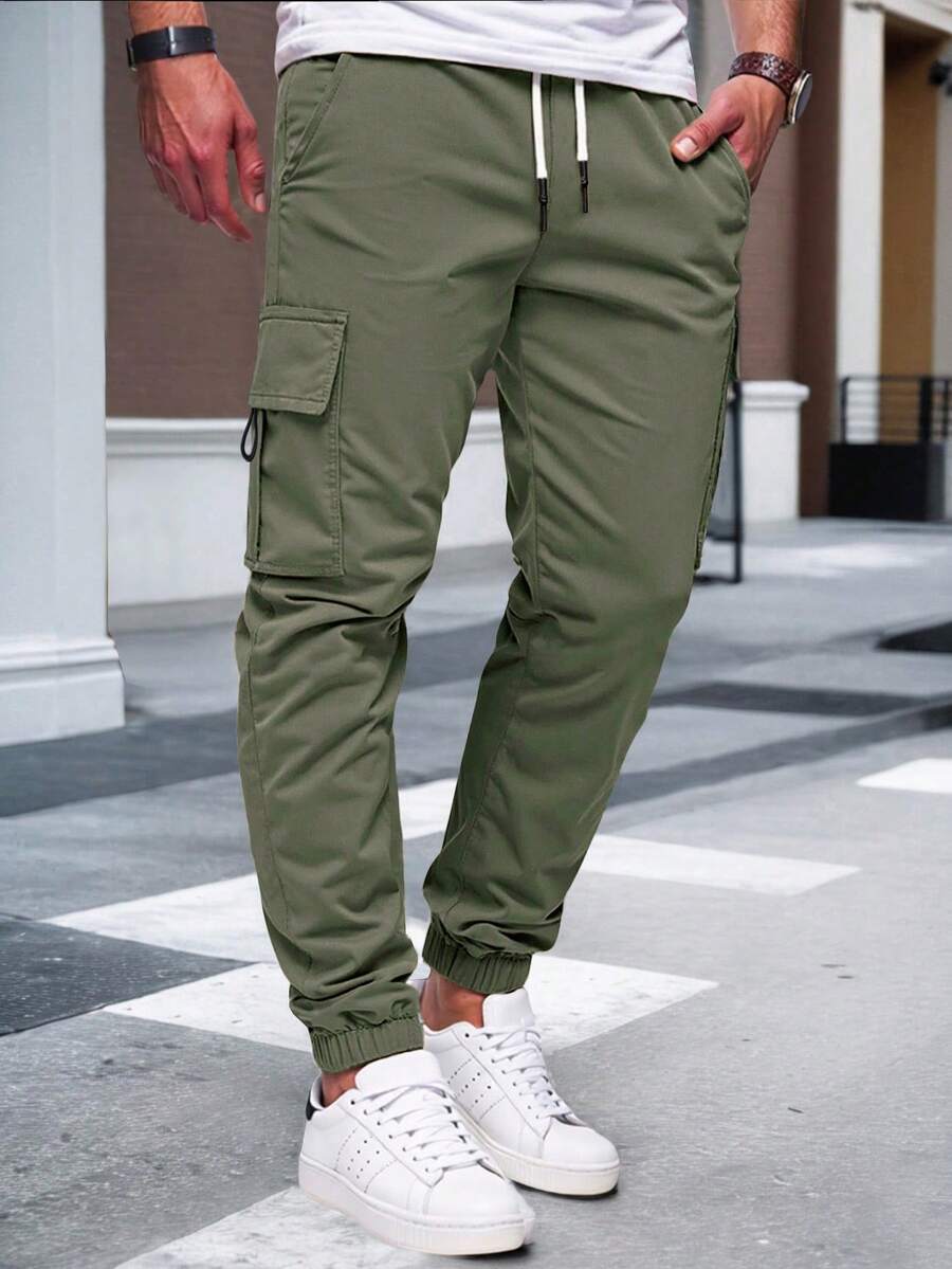 Muške ležerne cargo pantalone sa više džepova