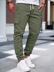 Muške ležerne cargo pantalone sa više džepova