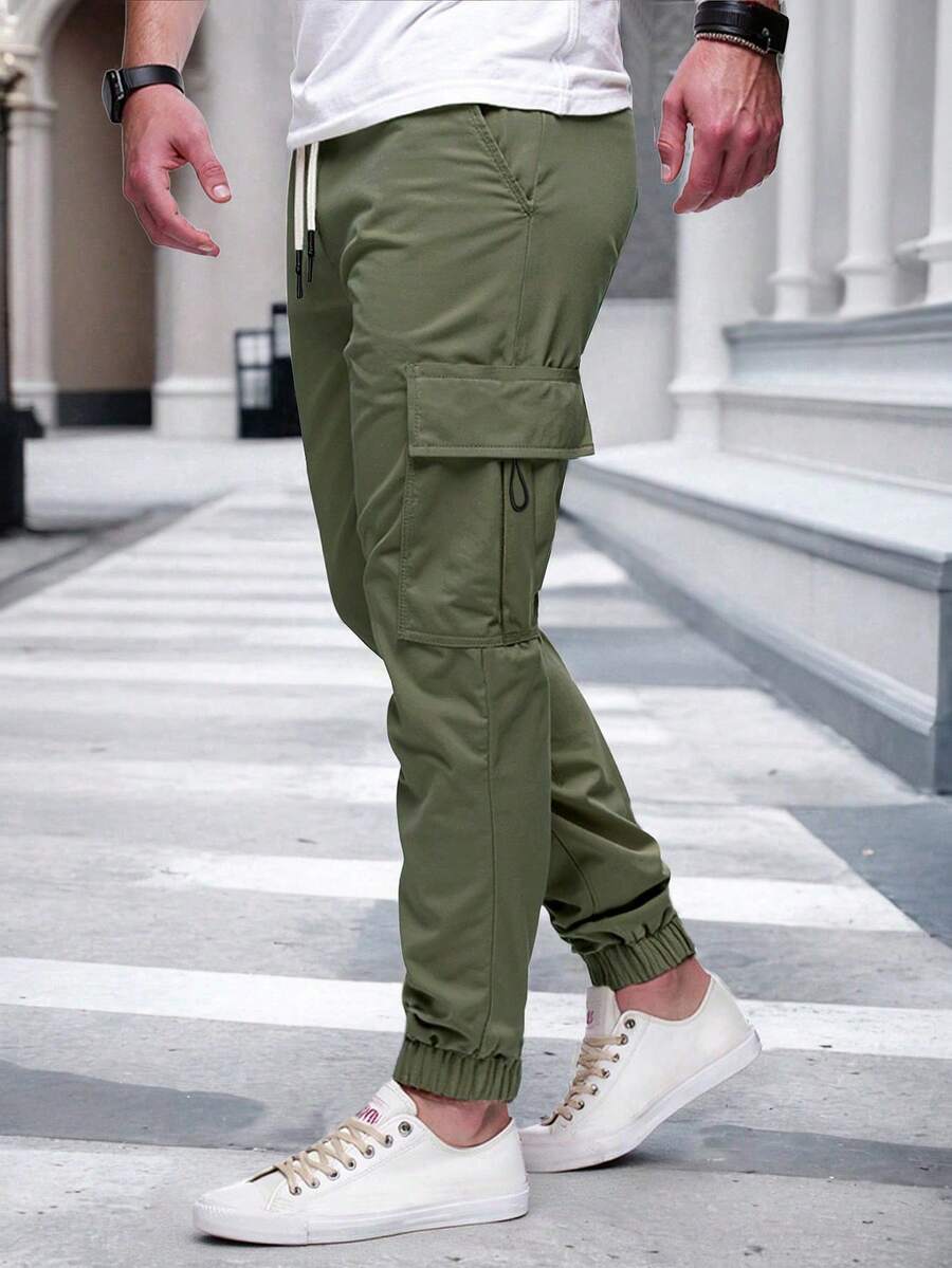 Muške ležerne cargo pantalone sa više džepova