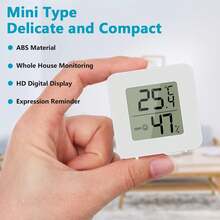 3pcs/2pcs/1pc Electronic Thermometer, Intuitive Temperature & Humidity Display, Suitable For Indoor, Outdoor, Bedroom, Dining Room, Office, Reptile Habitat