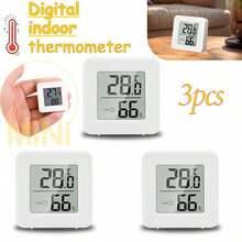 3pcs/2pcs/1pc Electronic Thermometer, Intuitive Temperature & Humidity Display, Suitable For Indoor, Outdoor, Bedroom, Dining Room, Office, Reptile Habitat