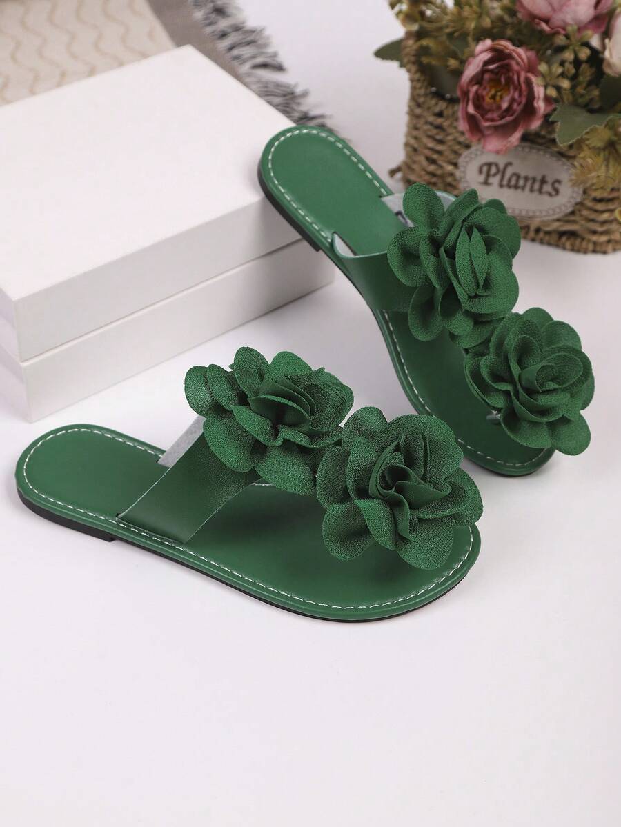 Ženske flip-flop papuče sa dekoracijom