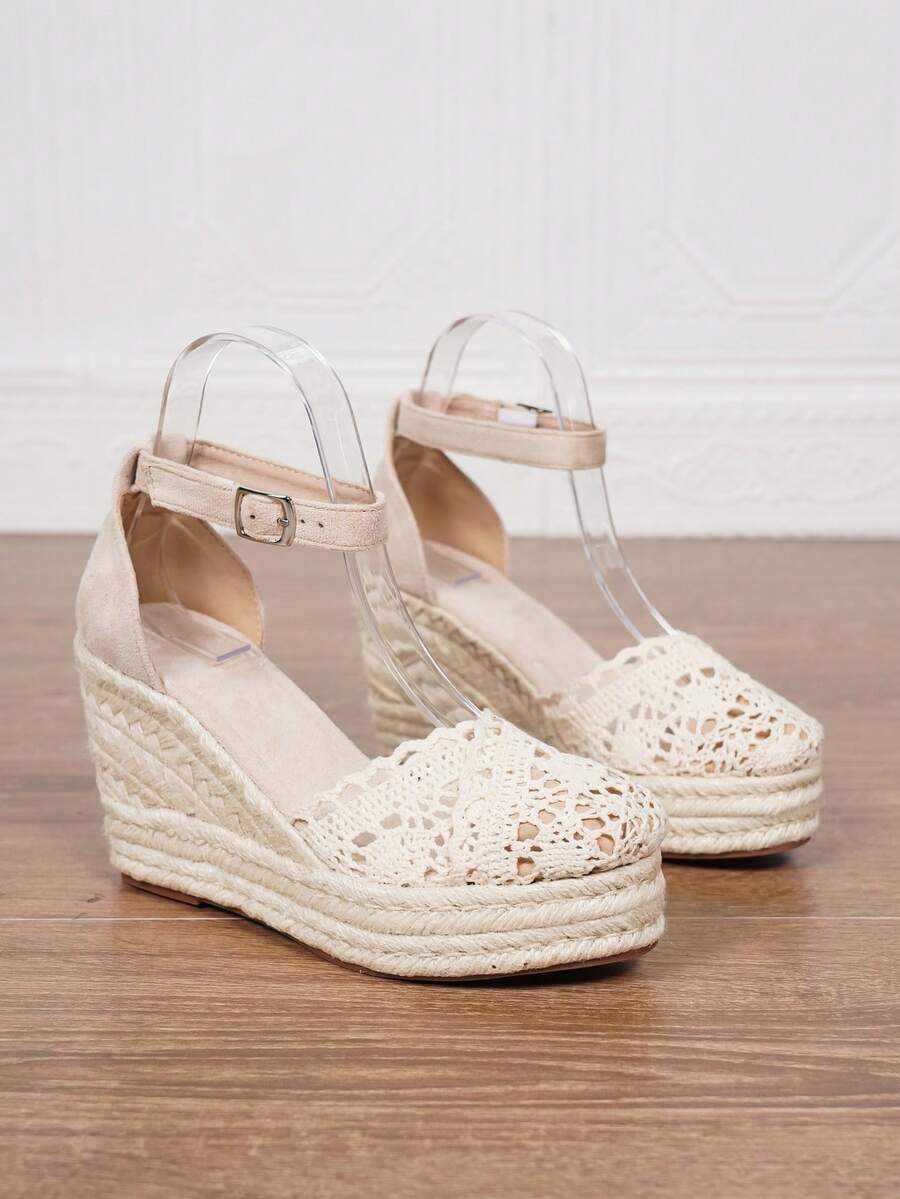 Ženske espadrile od veštačke kože sa potpeticom