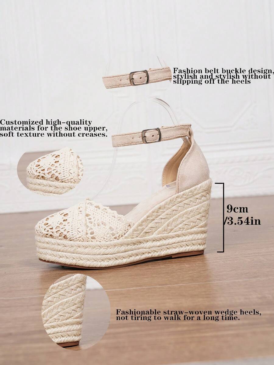 Ženske espadrile od veštačke kože sa potpeticom