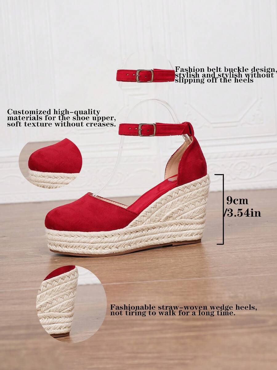 Ženske espadrile od veštačke kože sa potpeticom