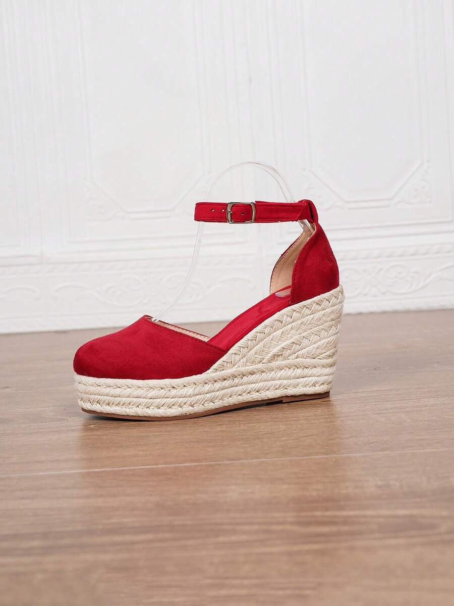 Ženske espadrile od veštačke kože sa potpeticom