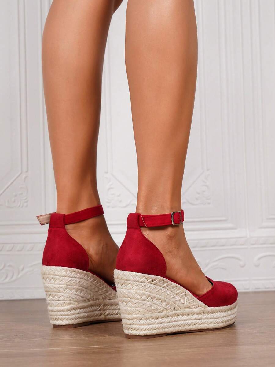 Ženske espadrile od veštačke kože sa potpeticom