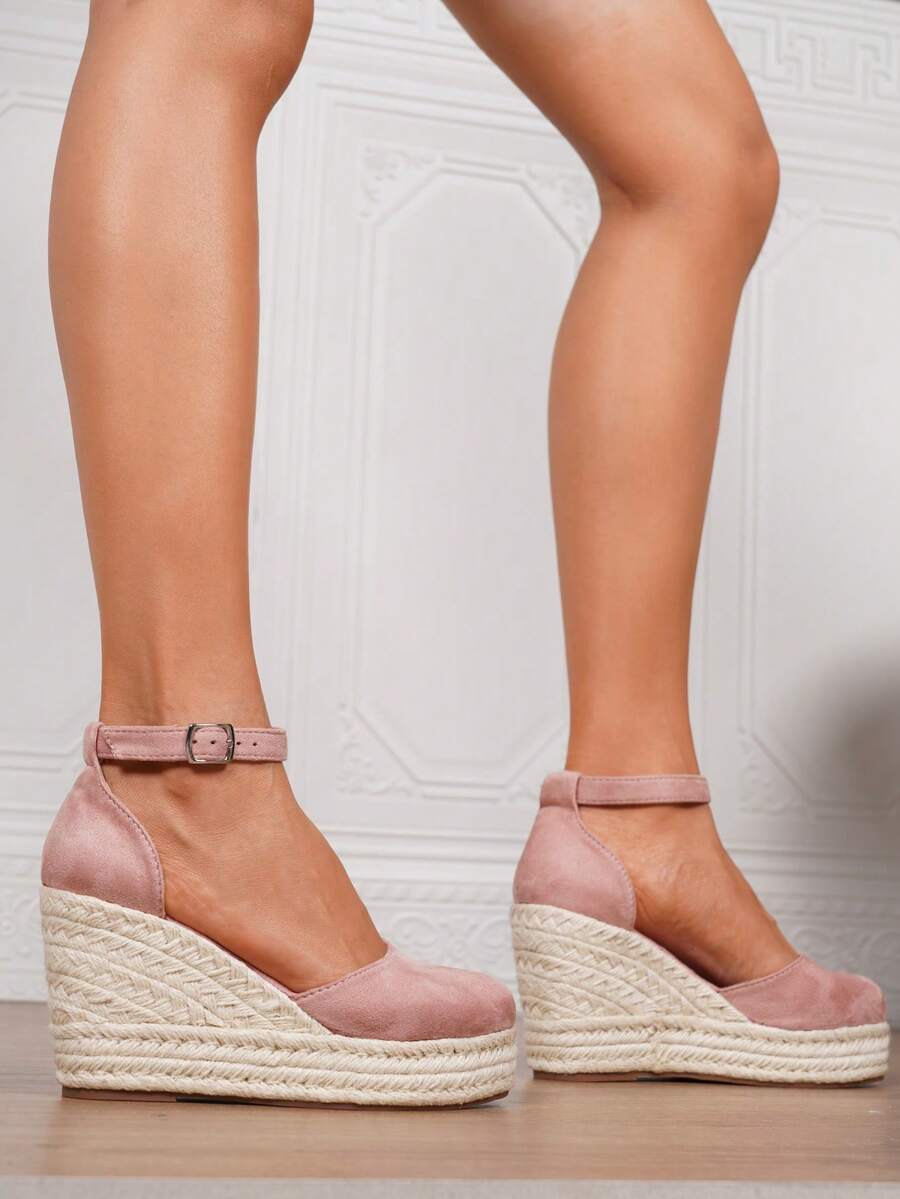 Ženske espadrile od veštačke kože sa potpeticom