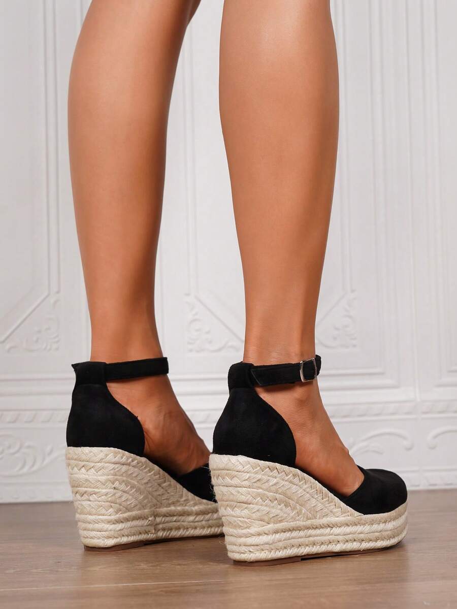 Ženske espadrile od veštačke kože sa potpeticom