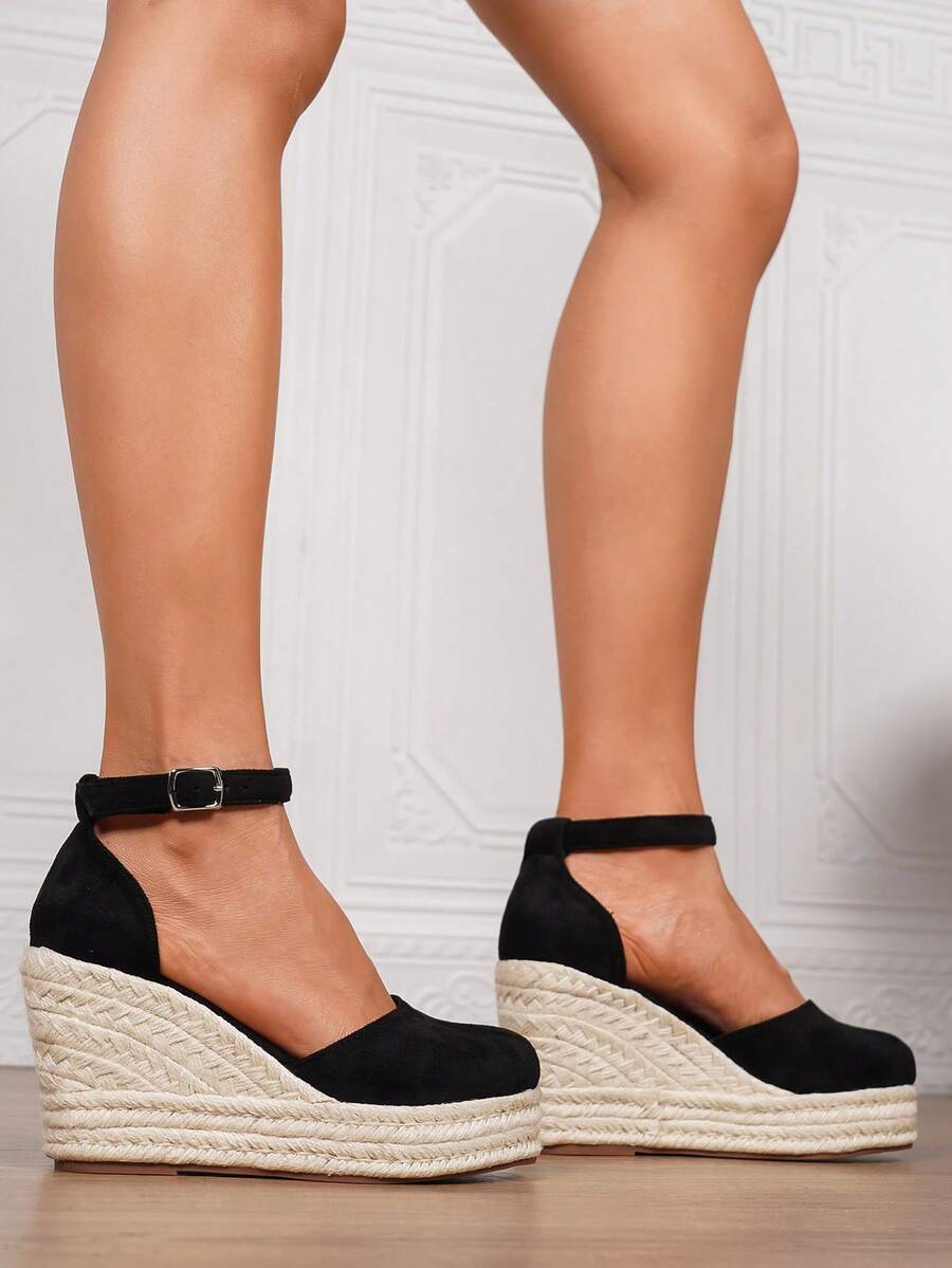 Ženske espadrile od veštačke kože sa potpeticom