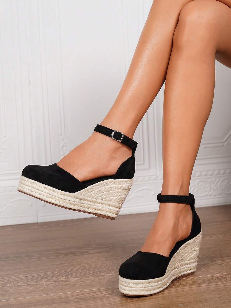 Ženske espadrile od veštačke kože sa potpeticom