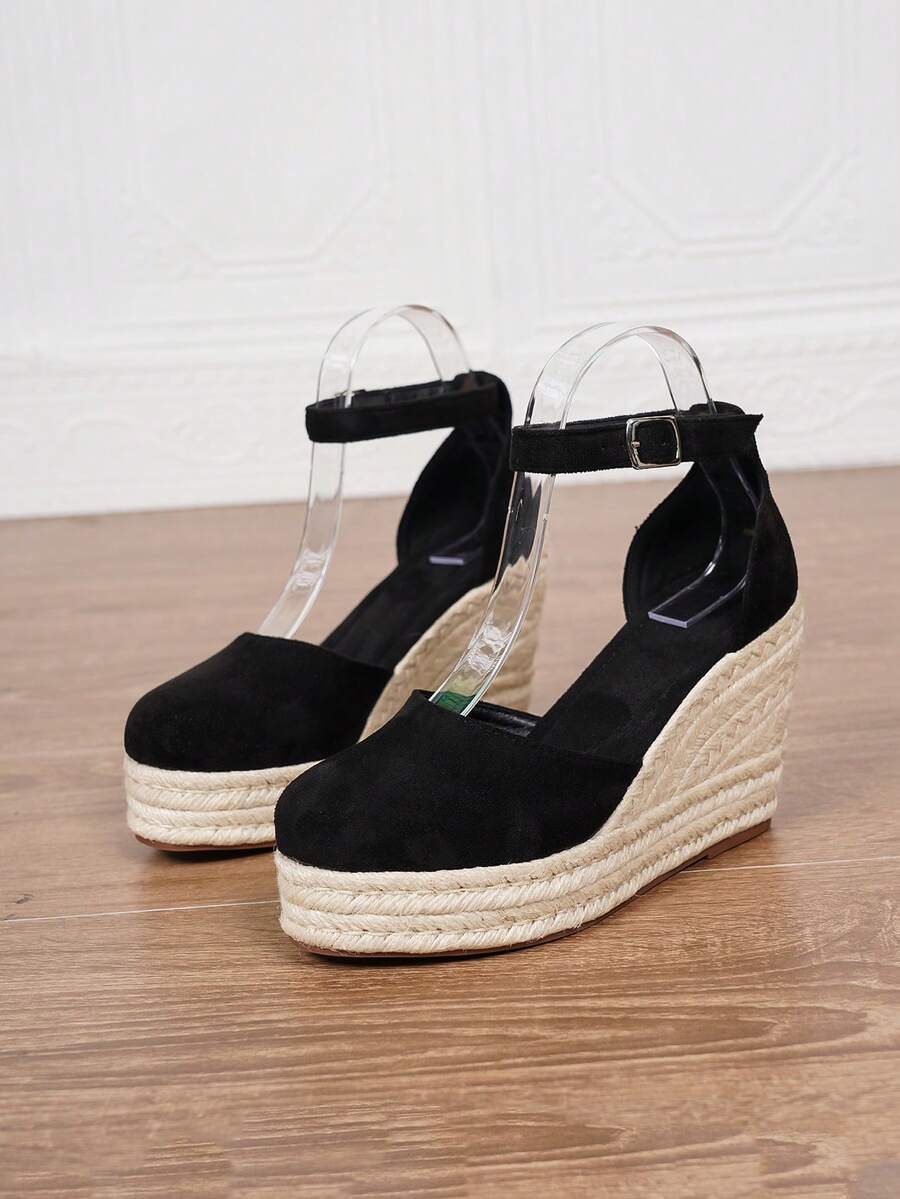 Ženske espadrile od veštačke kože sa potpeticom