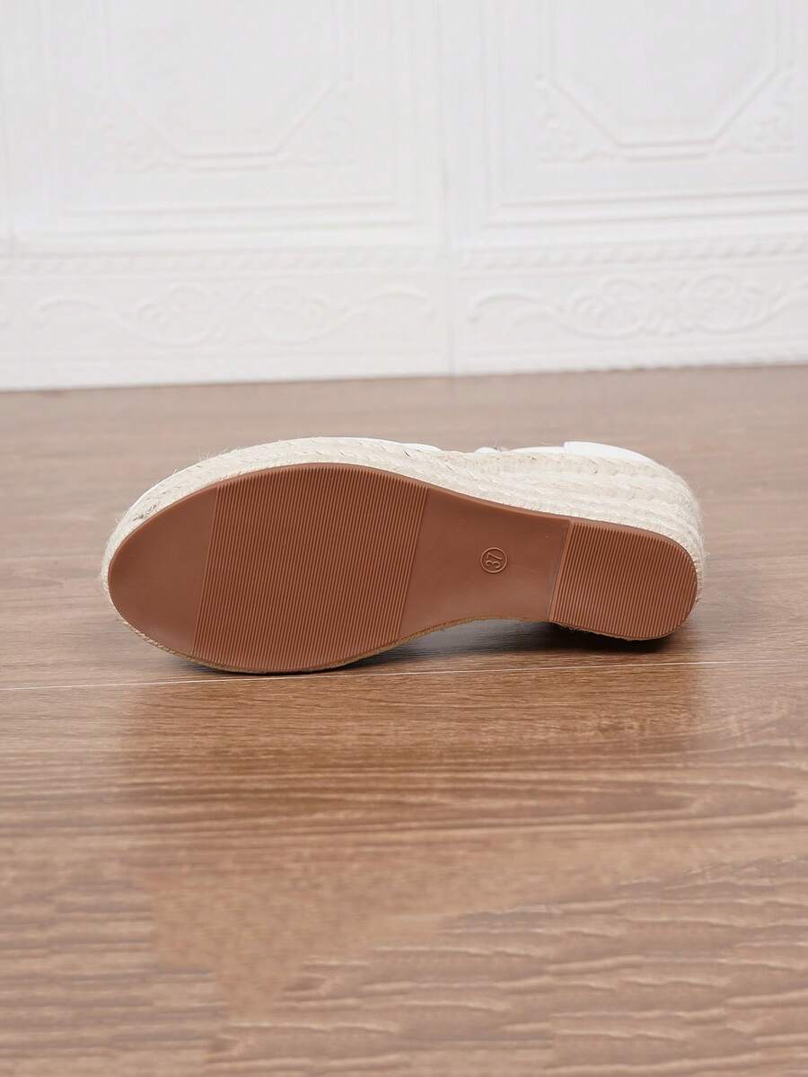 Ženske espadrile od veštačke kože sa potpeticom
