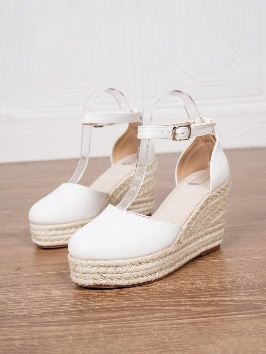 Ženske espadrile od veštačke kože sa potpeticom
