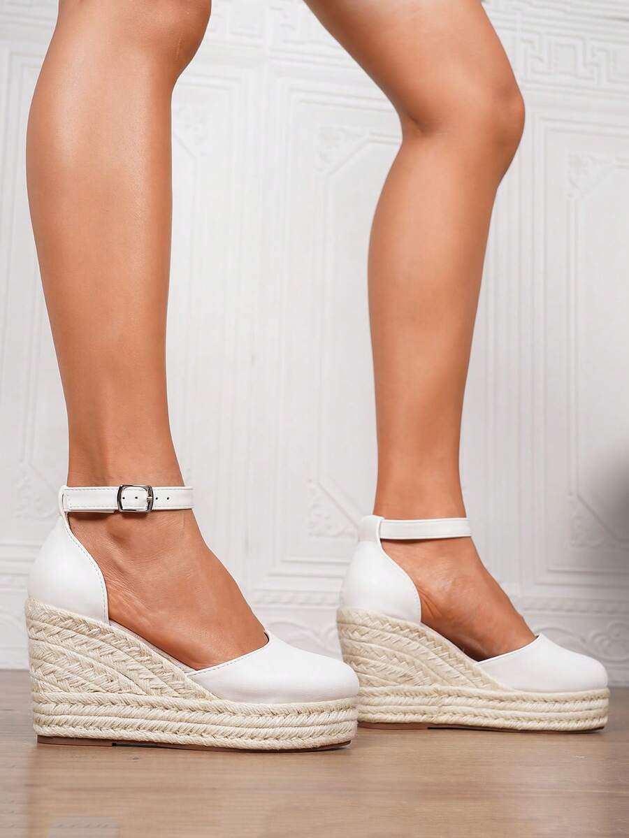 Ženske espadrile od veštačke kože sa potpeticom